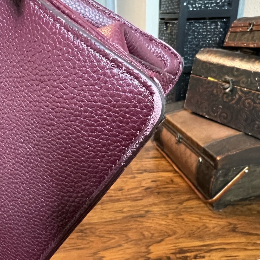 Kate Spade Burgundy Leather Handbag - Picture 3 of 10